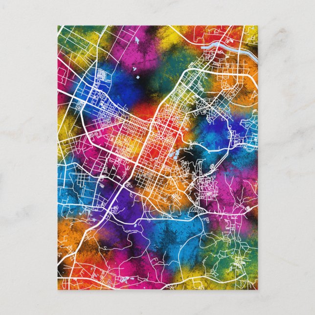 Anshan China City Map Postcard (Front)