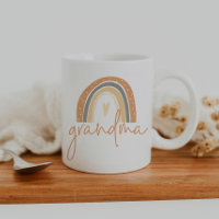 ANSLEY Boho Burnt Orange Rainbow Heart Grandma