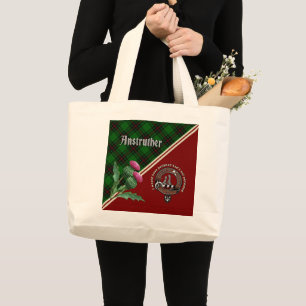 Anstruther Clan Badge & Tartan Large Tote Bag
