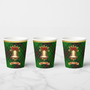 Anstruther Personalised Tartan Christmas  Paper Cups