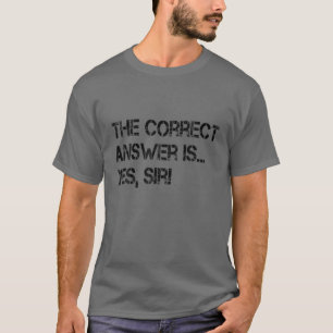 Answer Is Yes Sir Naughty Sub Dom Dominant Adult H T-Shirt