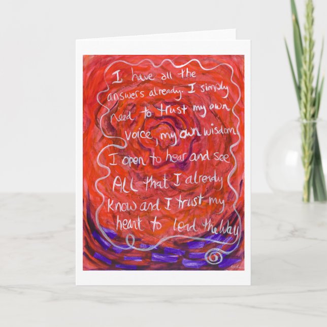 "Answers" Greeting Card (Front)