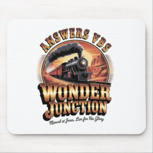 Answers Vbs Wonder Junction Christian Train Vintag Mouse Pad