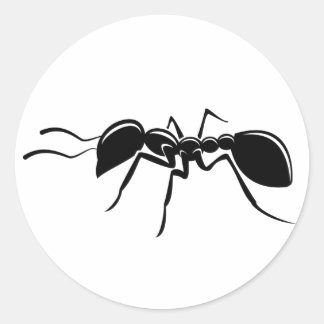 Ant drawing insect classic round sticker