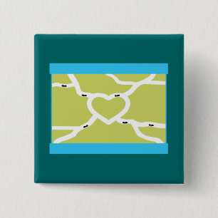Ant Farm Love 15 Cm Square Badge