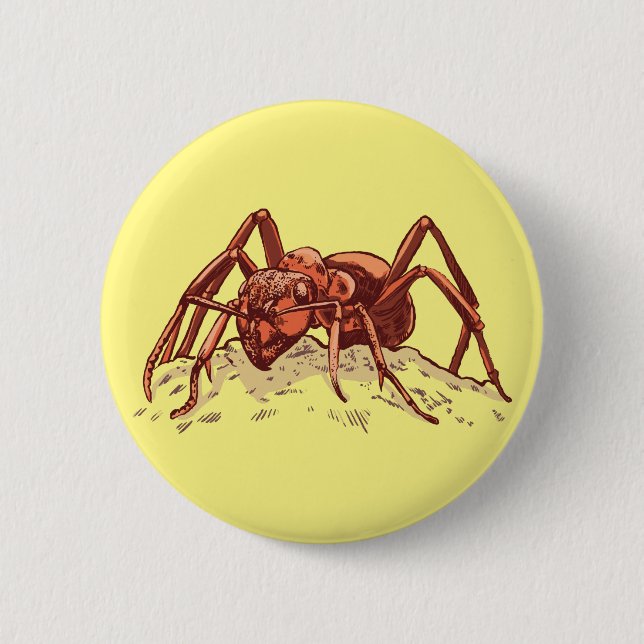 Ant - Hardworking Insect 6 Cm Round Badge (Front)