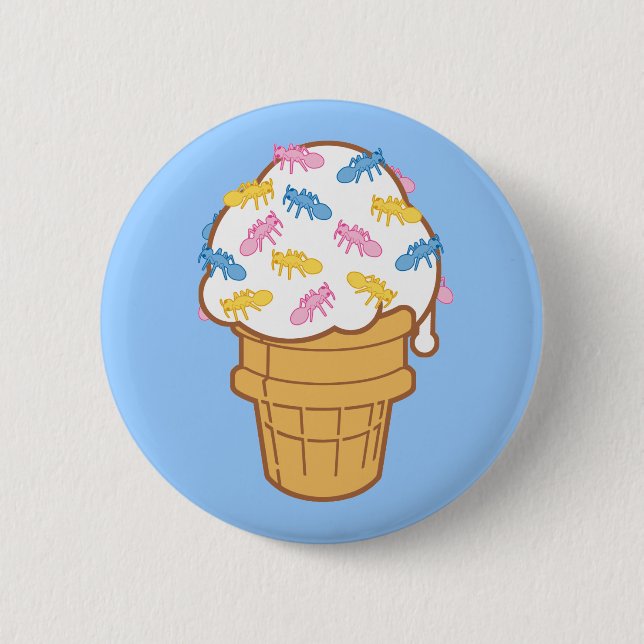 Ant Ice Cream 6 Cm Round Badge (Front)