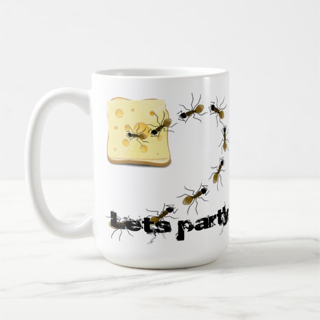 Ant insect trail funny party cute coffee mug (Left)