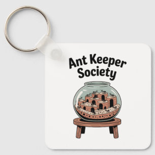 Ant Keeper Society Cute Farm Insect Lover Key Ring
