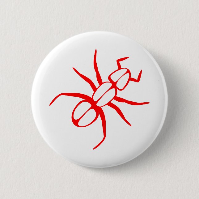 Ant Legs Antennae Red 6 Cm Round Badge (Front)