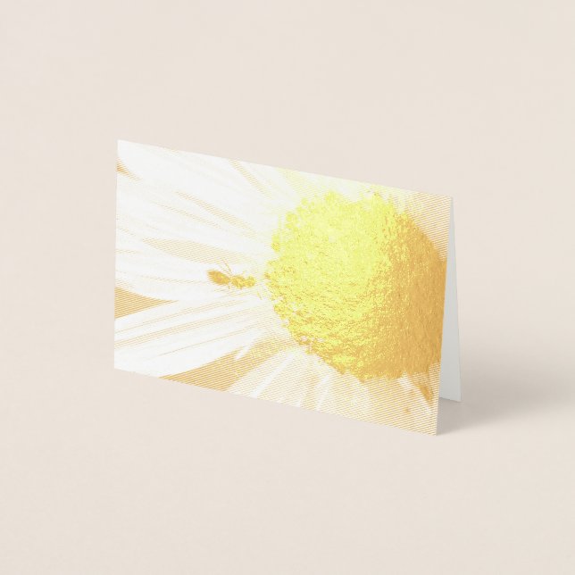 Ant on A Sunflower Foil Card (Front)