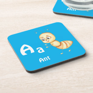 Ant personalise ABC: Letter A - Add Your Name Coaster