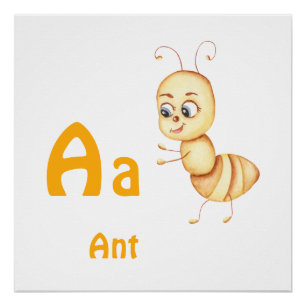 Ant personalise ABC: Letter A - Add Your Name Poster