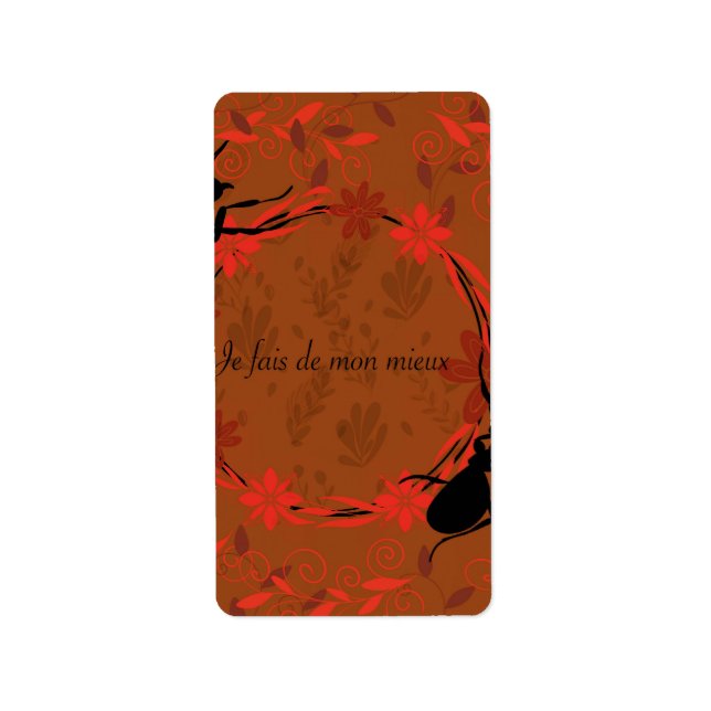 ant, positive affirmation, inspiring phrase label (Front)