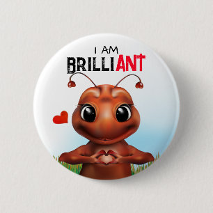 Ant Pun Sign Language 6 Cm Round Badge