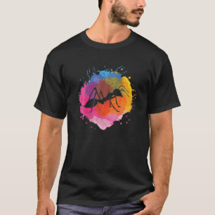 Ant Retro Watercolor Splash Gift T-Shirt