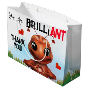 Ant Sign Language Kids Thank You Large Gift Bag