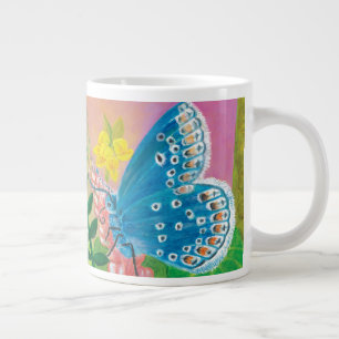 Ant, snail and Chapman's blue butterfly Large Coffee Mug