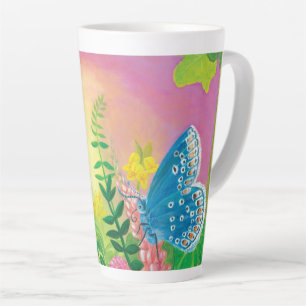 Ant, snail and Chapman's blue butterfly Latte Mug