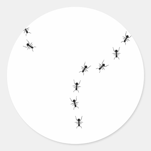 ant trail icon classic round sticker (Front)