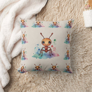 Ant Watercolor Pattern  Cushion