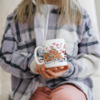 anta and Gingerbread Dance Christmas Mug