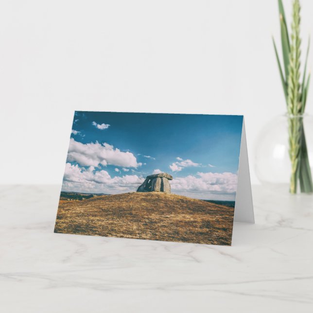 Anta do Tapadao Dolmen. Neolithic ruins in Crato  Thank You Card (Front)