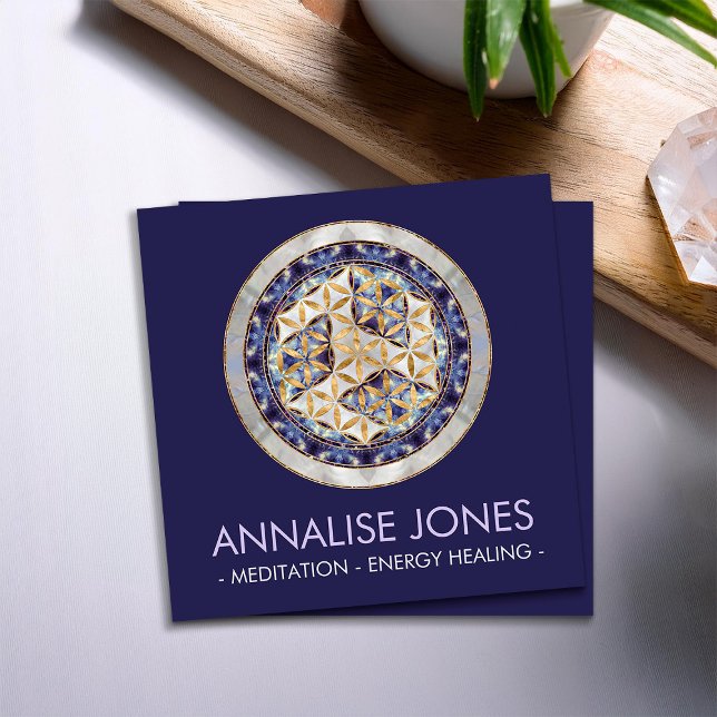 Antahkarana in Flower of Life Square Business Card (Creator Uploaded)