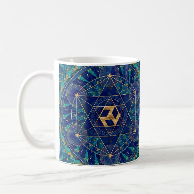 Antahkarana in Sacred Geometry Ornament Coffee Mug (Left)