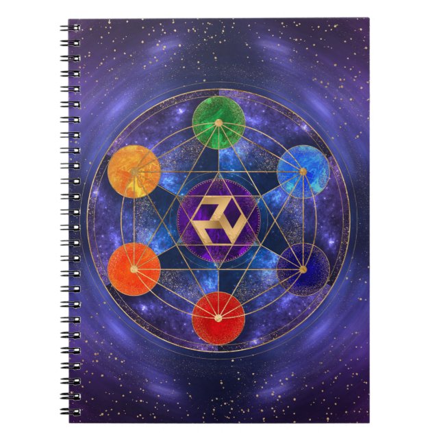 Antahkarana in Sacred Geometry Ornament - Nebula Notebook (Front)