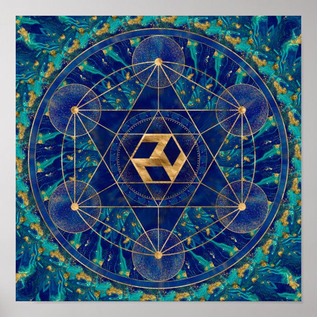 Antahkarana in Sacred Geometry Ornament Poster (Front)