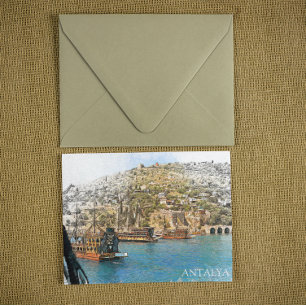 Antalya Turkey Coastal View Postcard