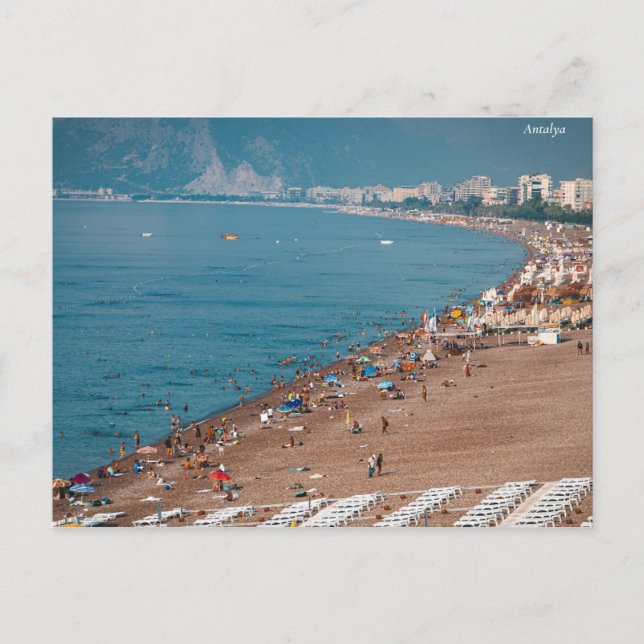 Antalya Turkey Konyaalti Sea Holiday Coast Gezi  Postcard (Front)