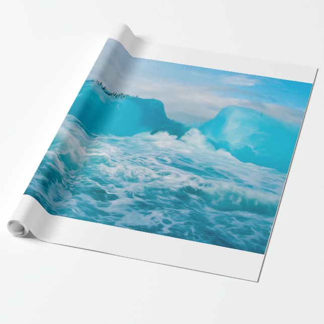 Antarctic Berg Wrapping Paper (Unrolled)