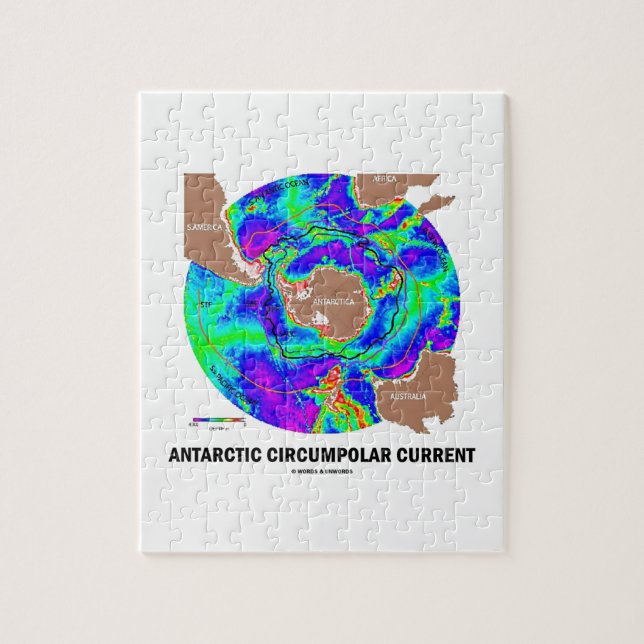 Antarctic Circumpolar Current (Ocean Current Map) Jigsaw Puzzle (Vertical)