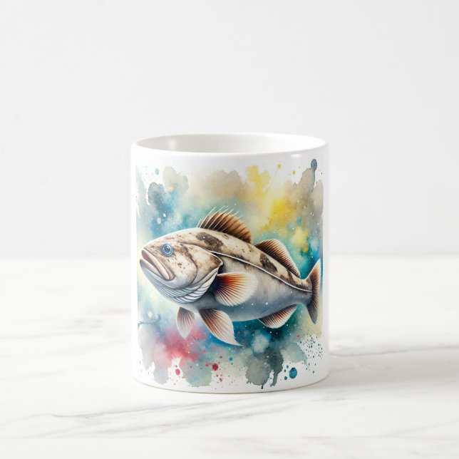 Antarctic Cod 130724AREF112 - Watercolor Coffee Mug (Center)