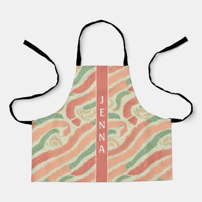 Antarctic Scale Worm Pastel Colourful Pattern Apron (Front)