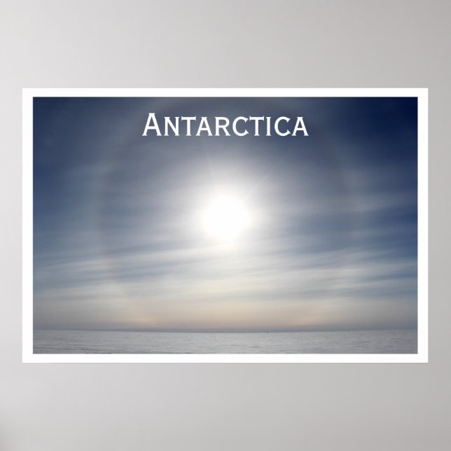 Antarctic Sun over Horizon, Siple Dome Poster (Front)