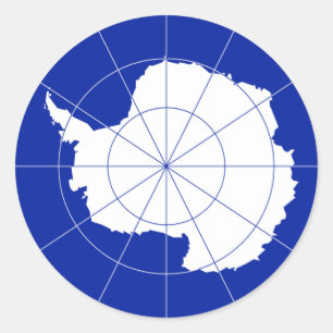 Antarctic Treaty Flag. Antarctica Classic Round Sticker
