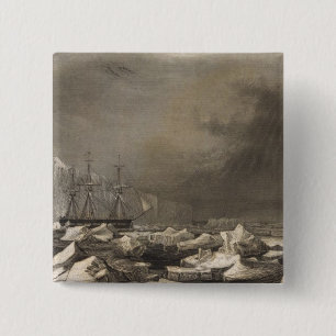 Antarctica 3 15 cm square badge