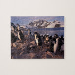 Antarctica, Adelie penguin chicks Jigsaw Puzzle<br><div class="desc">COPYRIGHT Art Wolfe / SuperStock.com | AN02 AWO0014.jpg | Antarctica,  Adelie penguin chicks</div>