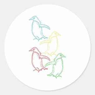 Antarctica Animal Bird Zoo Keeper Gift Penguin _1 Classic Round Sticker