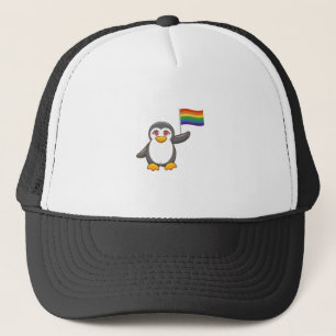 Antarctica Animal Gay Pride Rainbow Penguin LGBT Trucker Hat