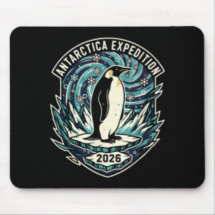 Antarctica Expedition 2026 Retro Souvenir Penguin  Mouse Pad