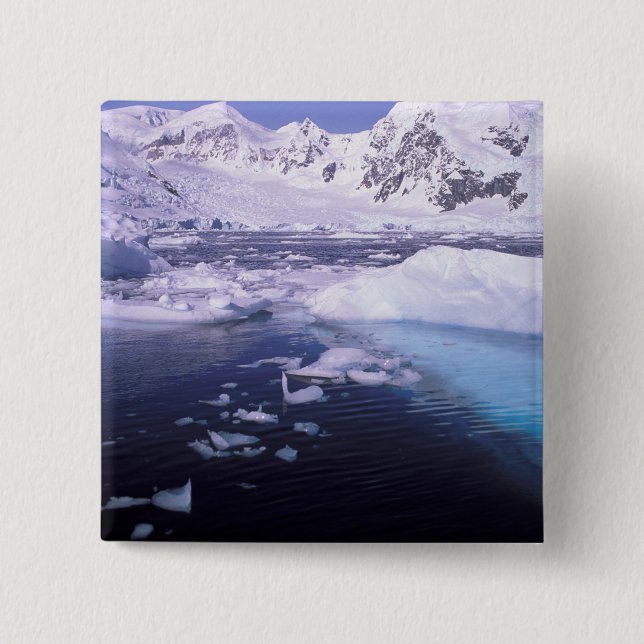 Antarctica. Expedition through icescapes 15 Cm Square Badge (Front)