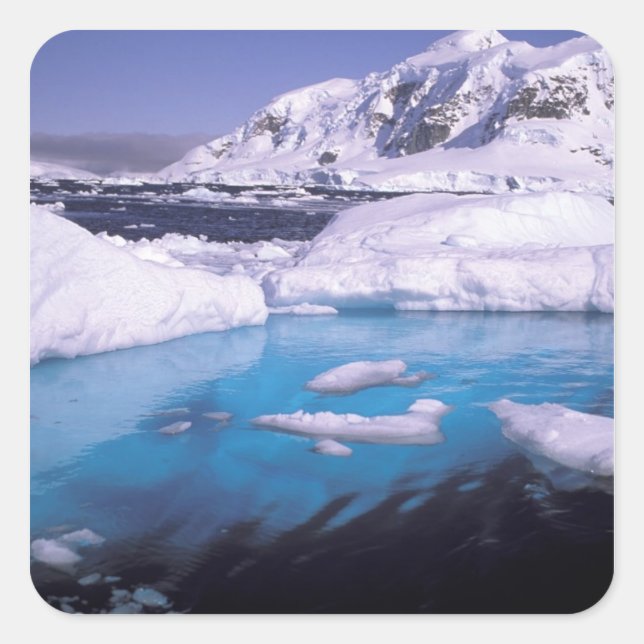 Antarctica. Expedition through icescapes 2 Square Sticker (Front)