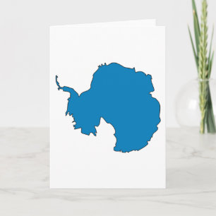 Antarctica flag map card