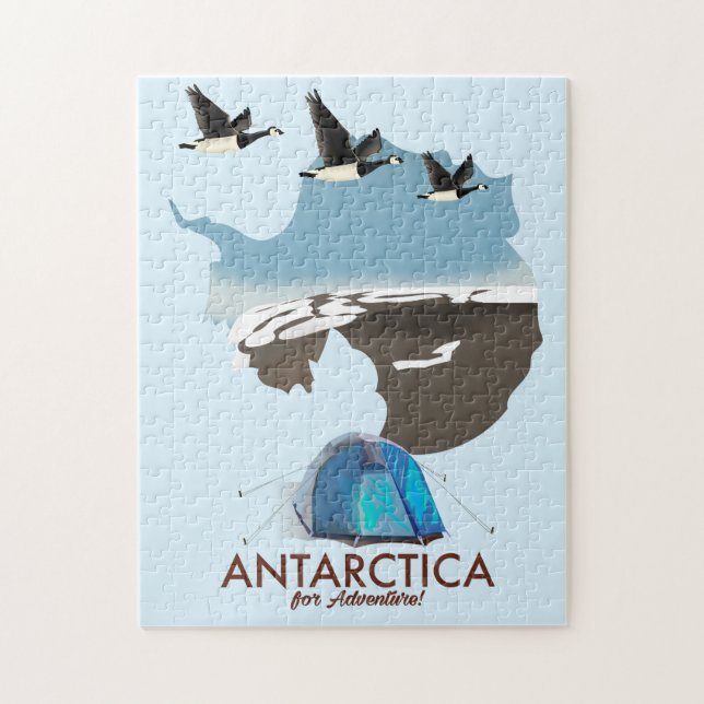 Antarctica For Adventure Travel poster map. Jigsaw Puzzle (Vertical)