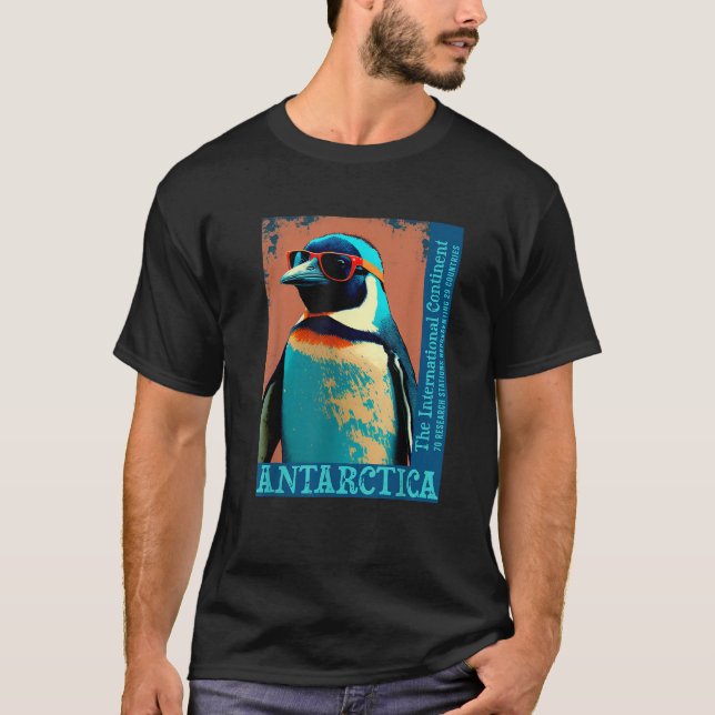 Antarctica Funny Penguin Apparel and Decor Cute Co T-Shirt (Front)