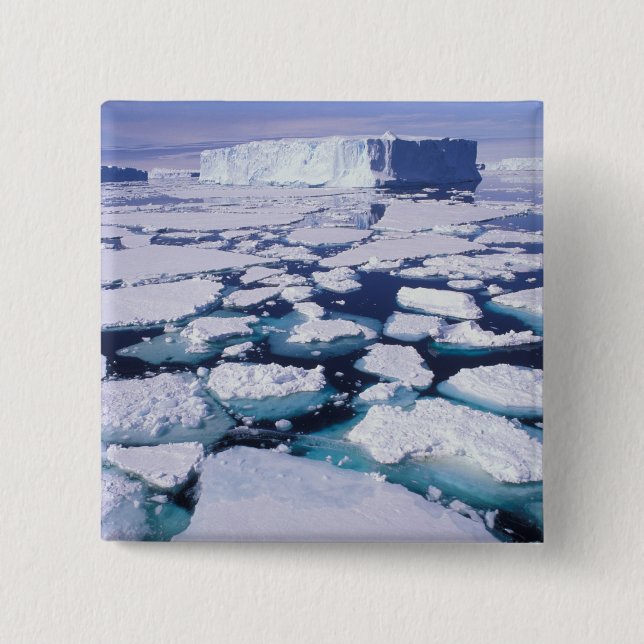Antarctica, Ice flow. 15 Cm Square Badge (Front)